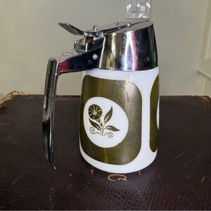 Santa Barbara The dripout Server Vintage Syrup Dispenser with Floral Design